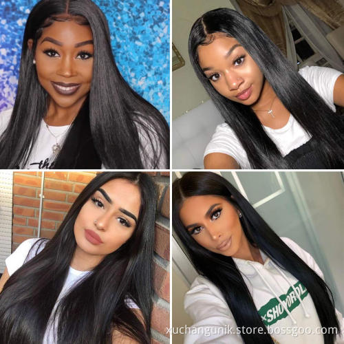 Uniky Wholesale transparent lace frontal wigs,wigs human hair lace front straight,100% brazilian human hair wigs
